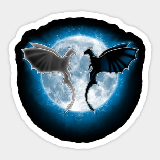 Moon Dragons Sticker